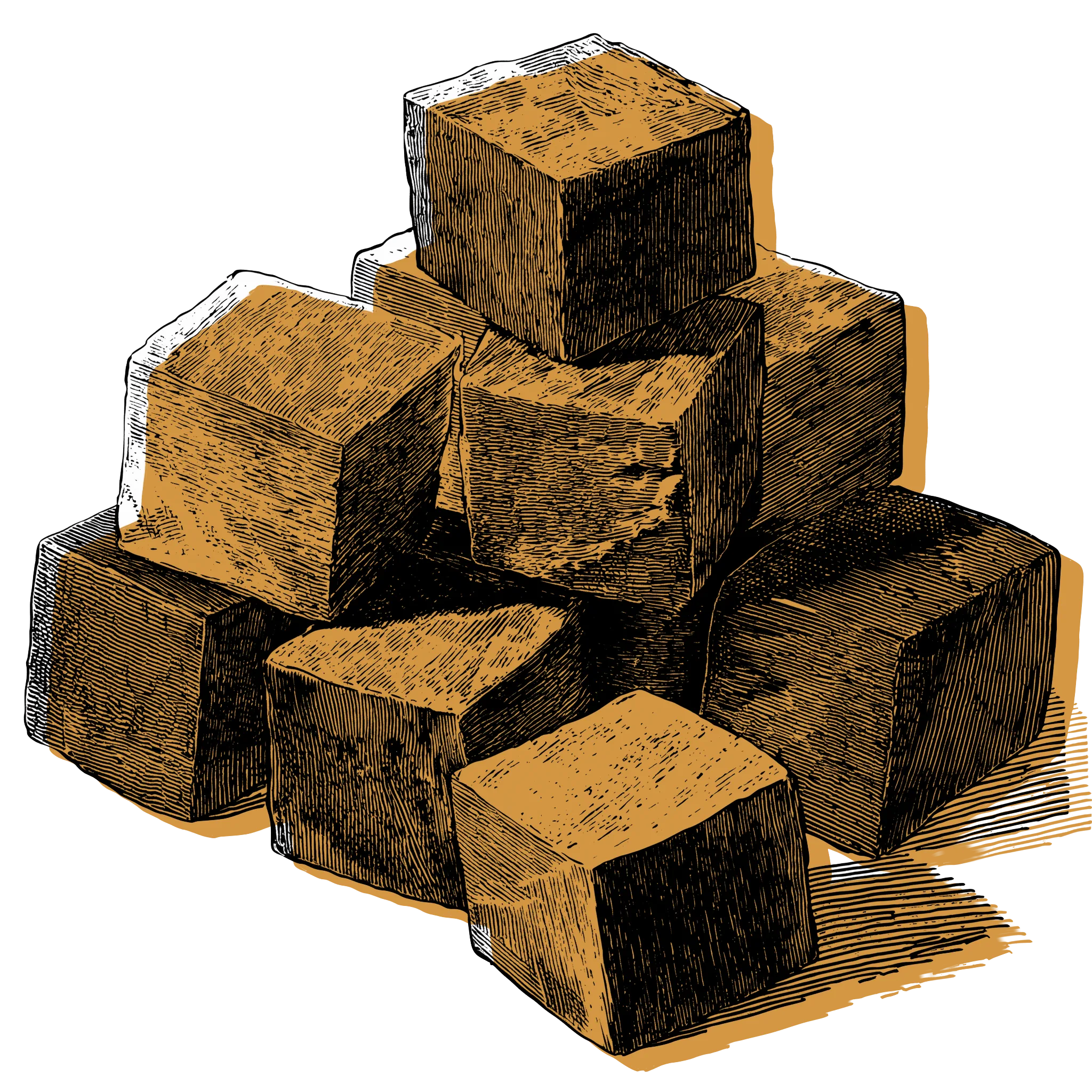 Stack of Designed Weed Edibles Square Pieces