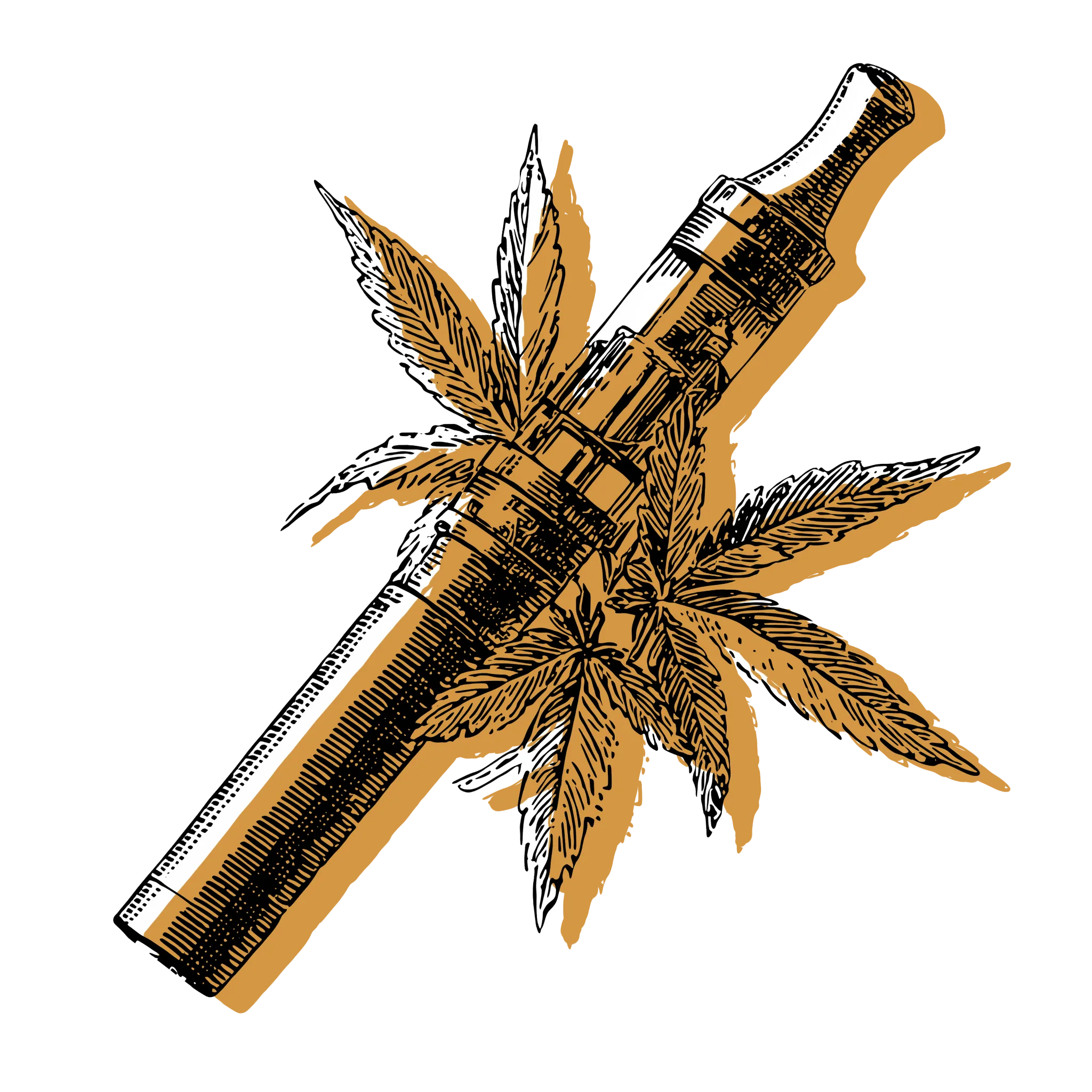 Weed Vaporizer On Top of a Marijuana Bud